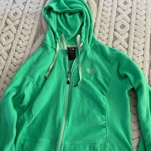 North face jacket green